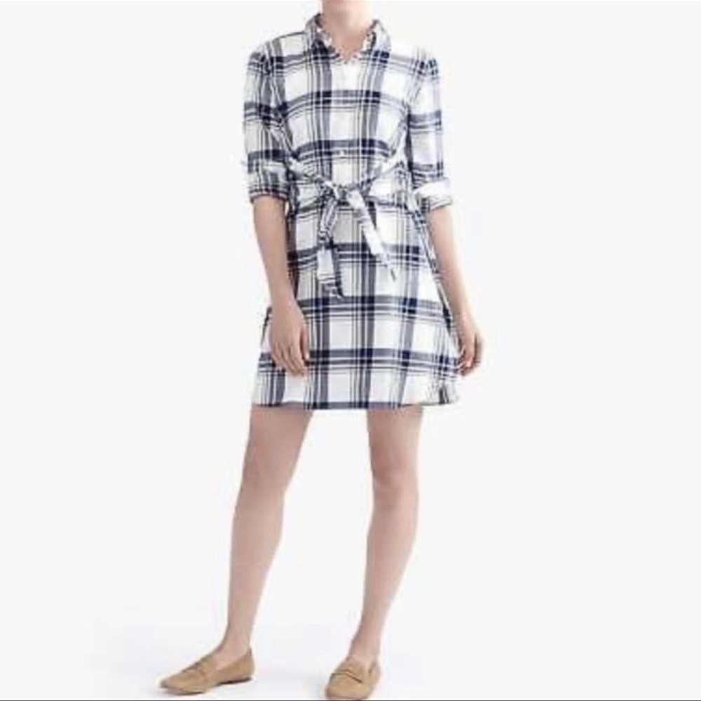 J. Crew Mercantile Front Tie Shirt Dress